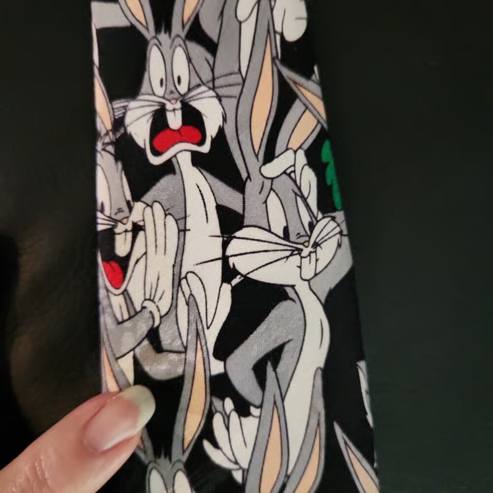 Vintage 1993 Looney Tunes Mania Bugs Bunny tie